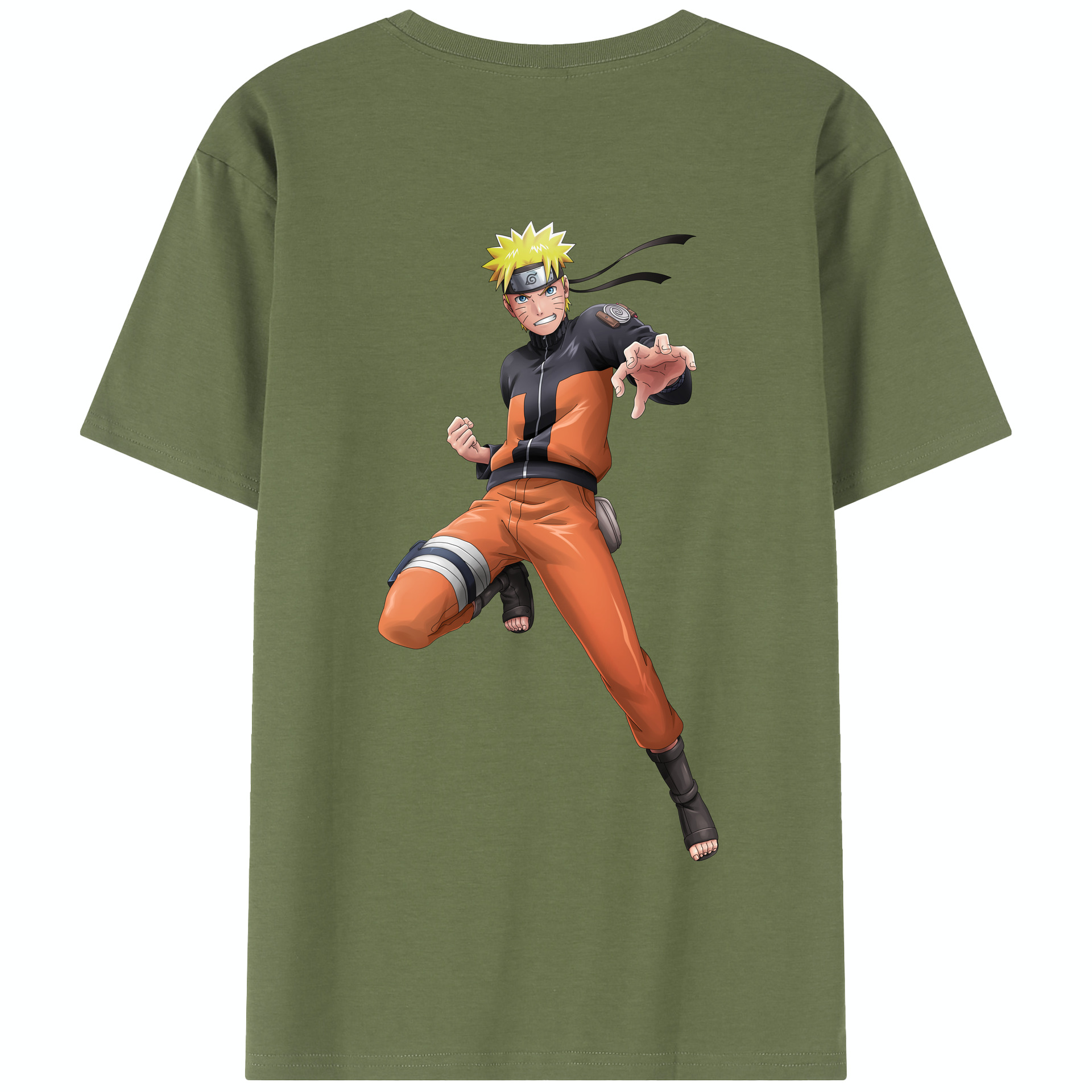 （画像用） NARUTO -ナルト- うずまき ナルト Uzumaki Naruto 綿100％半袖Tシャツ（背面プリント）